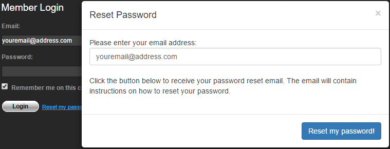 Reset your password